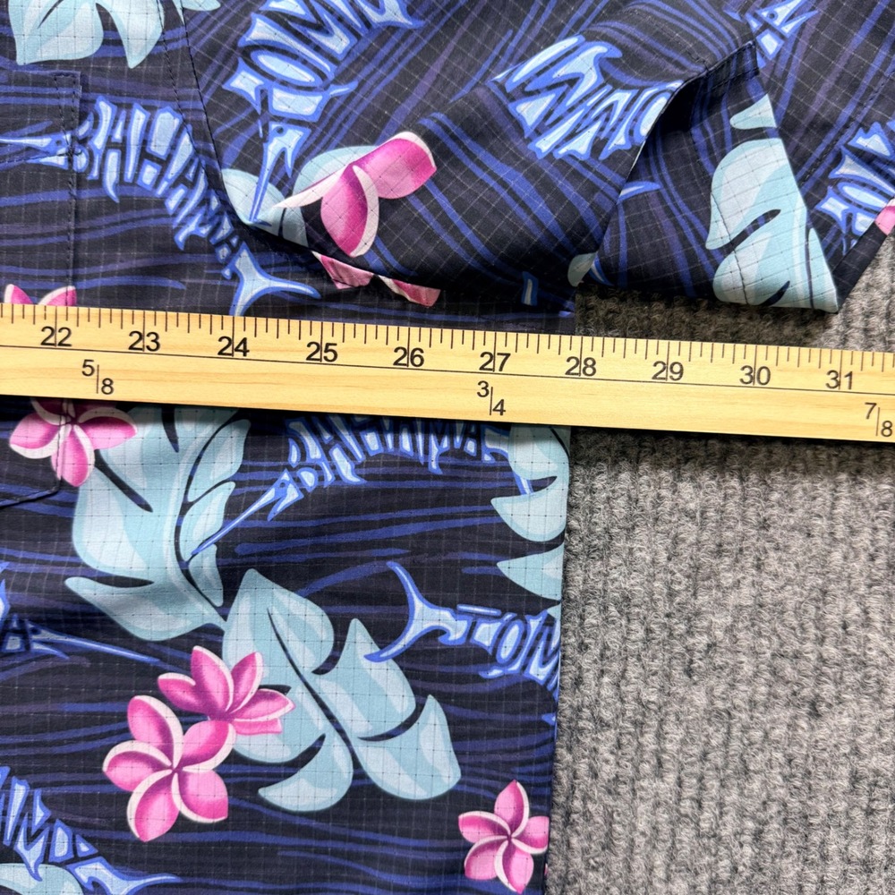 Tommy Bahama Mens XXL The Bahama Coast Tropical Marlin Floral Shirt Navy Blue - Picture 5 of 8